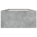 vidaXL betonszürke szerelt fa ágykeret 90 x 190 cm