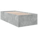 vidaXL betonszürke szerelt fa ágykeret 75 x 190 cm