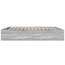 vidaXL sonoma tölgyszínű szerelt fa ágykeret 200 x 200 cm