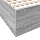 vidaXL sonoma tölgyszínű szerelt fa ágykeret 200 x 200 cm