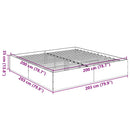 vidaXL sonoma tölgyszínű szerelt fa ágykeret 200 x 200 cm