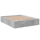 vidaXL betonszürke szerelt fa ágykeret 150 x 200 cm