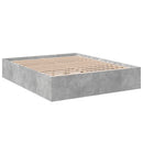 vidaXL betonszürke szerelt fa ágykeret 150 x 200 cm
