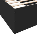 vidaXL fekete szerelt fa ágykeret 100 x 200 cm