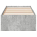 vidaXL betonszürke szerelt fa ágykeret 100 x 200 cm