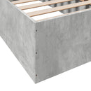 vidaXL betonszürke szerelt fa ágykeret 100 x 200 cm