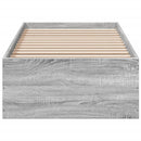 vidaXL sonoma tölgyszínű szerelt fa ágykeret 100 x 200 cm