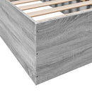 vidaXL sonoma tölgyszínű szerelt fa ágykeret 100 x 200 cm
