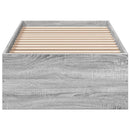 vidaXL sonoma tölgyszínű szerelt fa ágykeret 90 x 200 cm