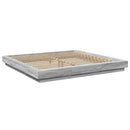 vidaXL szürke sonoma színű szerelt fa ágykeret LED-del 200x200 cm