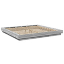 vidaXL szürke sonoma színű szerelt fa ágykeret LED-del 200x200 cm
