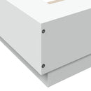 vidaXL fehér szerelt fa ágykeret LED-világítással 100 x 200 cm