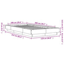 vidaXL barna tölgyszínű szerelt fa ágykeret 100 x 200 cm