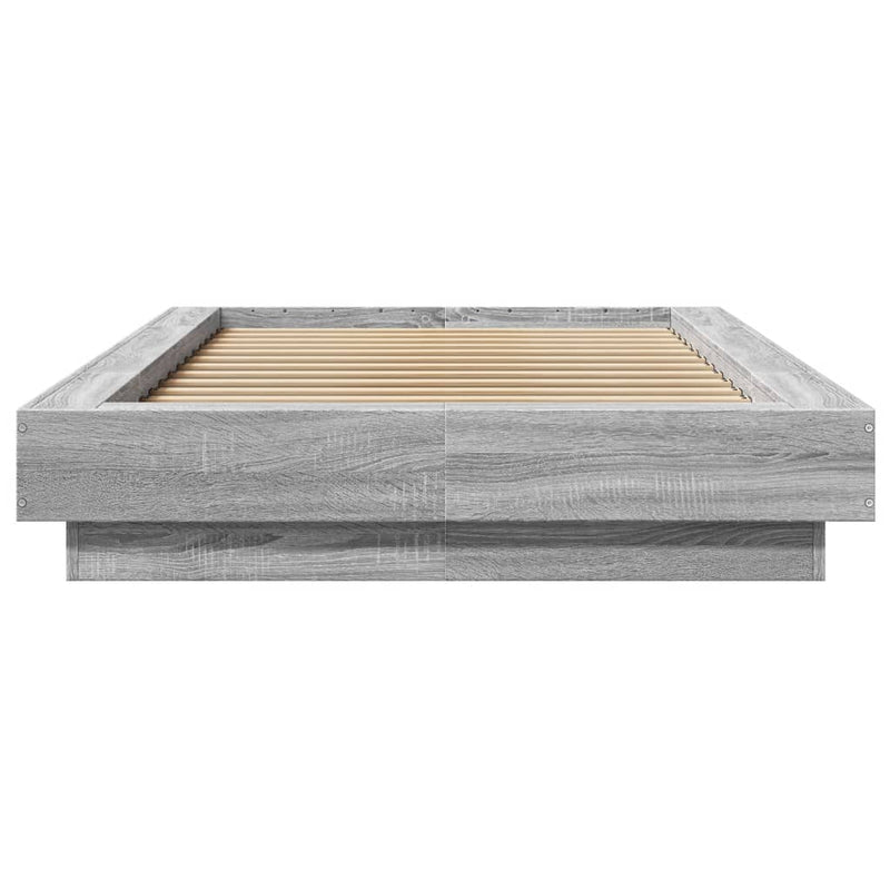vidaXL sonoma tölgyszínű szerelt fa ágykeret 90 x 200 cm