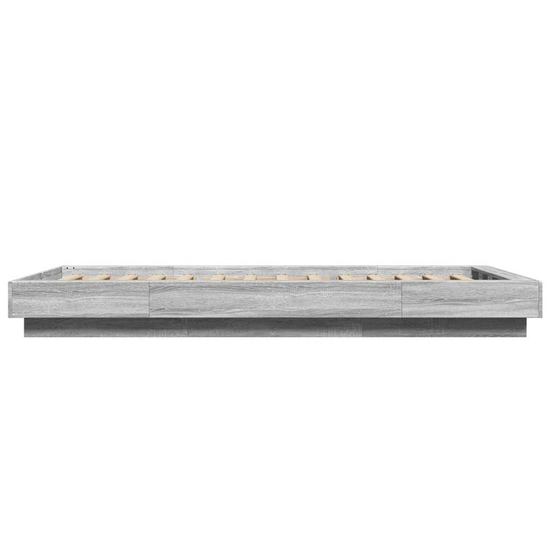 vidaXL sonoma tölgyszínű szerelt fa ágykeret 90 x 200 cm