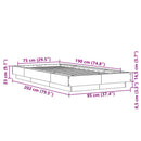vidaXL sonoma tölgyszínű szerelt fa ágykeret 75 x 190 cm