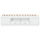 vidaXL fehér kanapéágy fiókkal matrac nélkül 100x200 cm