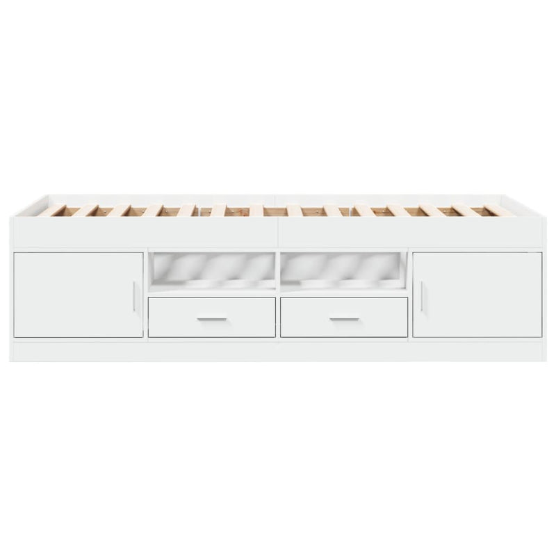 vidaXL fehér kanapéágy fiókkal matrac nélkül 100x200 cm