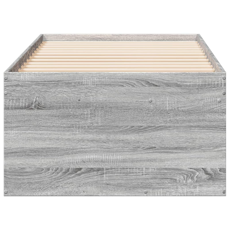 vidaXL szürke sonoma kanapéágy fiókkal matrac nélkül 100x200 cm