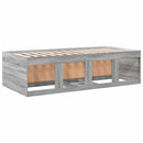 vidaXL szürke sonoma kanapéágy fiókkal matrac nélkül 100x200 cm