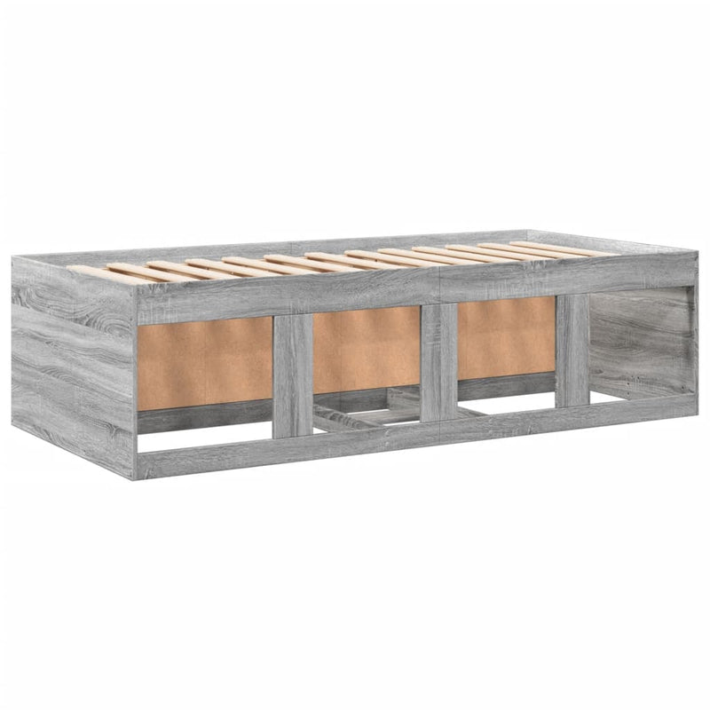 vidaXL szürke sonoma kanapéágy fiókkal matrac nélkül 100x200 cm