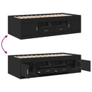 vidaXL fekete kanapéágy fiókkal matrac nélkül 90x200 cm