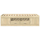 vidaXL sonoma tölgy kanapéágy fiókkal matrac nélkül 90x200 cm