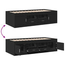 vidaXL fekete kanapéágy fiókkal matrac nélkül 90x190 cm