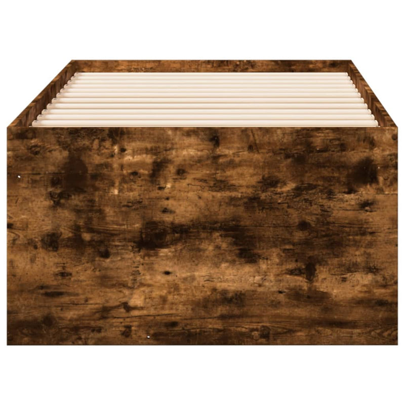 vidaXL füstös tölgy kanapéágy fiókkal matrac nélkül 90x190 cm