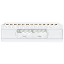 vidaXL fehér kanapéágy fiókkal matrac nélkül 75x190 cm