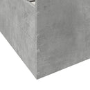 vidaXL betonszürke szerelt fa ágykeret fiókokkal 150 x 200 cm