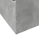 vidaXL betonszürke szerelt fa ágykeret fiókokkal 135 x 190 cm