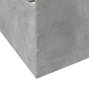 vidaXL betonszürke szerelt fa ágykeret fiókokkal 75 x 190 cm