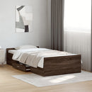 vidaXL barna tölgyszínű szerelt fa ágykeret 75 x 190 cm