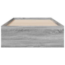 vidaXL szürke sonoma színű szerelt fa ágykeret fiókokkal 75x190 cm