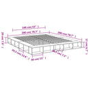 vidaXL sonoma tölgyszínű szerelt fa ágykeret 200 x 200 cm