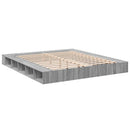 vidaXL sonoma tölgyszínű szerelt fa ágykeret 200 x 200 cm