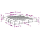 vidaXL sonoma tölgyszínű szerelt fa ágykeret 200 x 200 cm