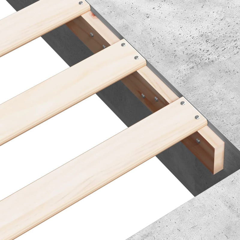 vidaXL betonszürke szerelt fa ágykeret 75 x 190 cm
