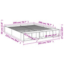 vidaXL sonoma tölgyszínű szerelt fa ágykeret 200 x 200 cm