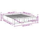 vidaXL betonszürke szerelt fa ágykeret 160 x 200 cm