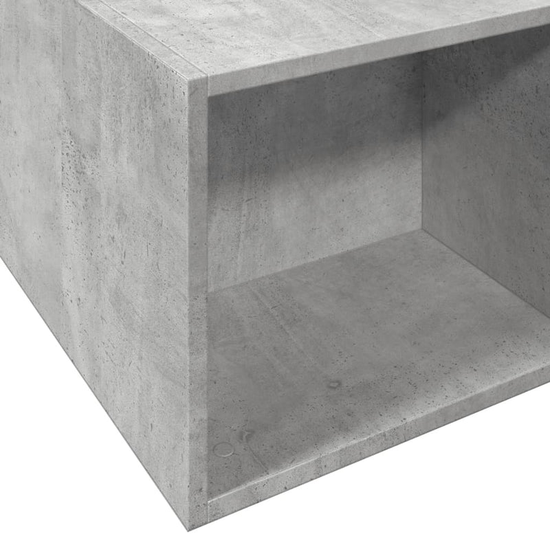 vidaXL betonszürke szerelt fa ágykeret 140 x 200 cm