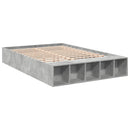 vidaXL betonszürke szerelt fa ágykeret 120 x 190 cm