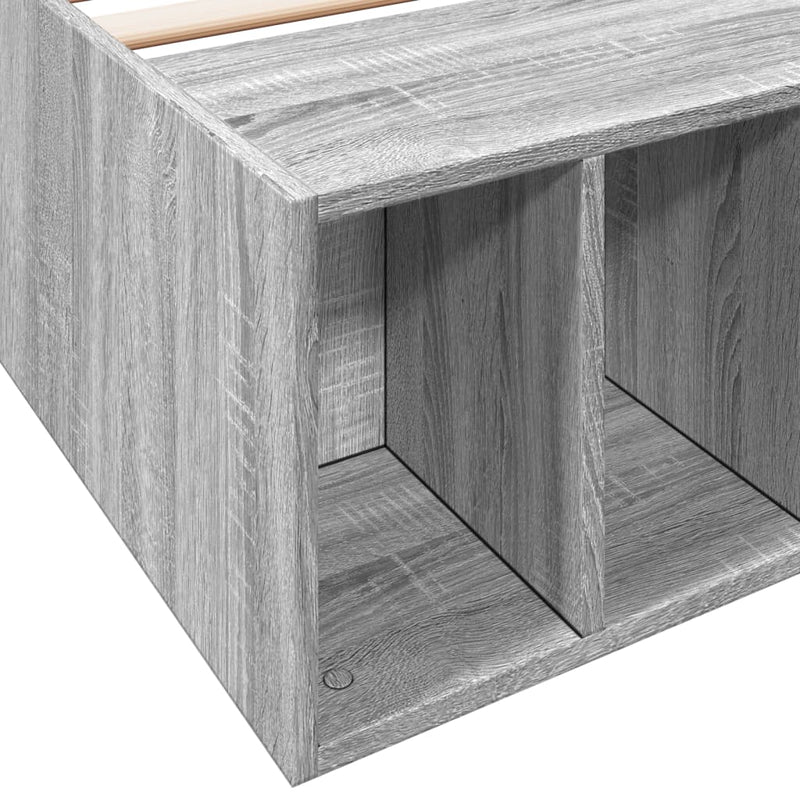 vidaXL sonoma tölgyszínű szerelt fa ágykeret 90 x 200 cm