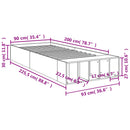 vidaXL sonoma tölgyszínű szerelt fa ágykeret 90 x 200 cm
