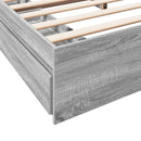 vidaXL sonoma tölgyszínű szerelt fa ágykeret fiókokkal 200 x 200 cm