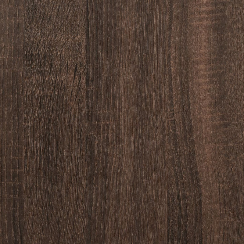 vidaXL füstös tölgy színű szerelt fa ágykeret fiókokkal 200 x 200 cm