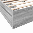 vidaXL szürke sonoma színű szerelt fa ágykeret fiókokkal 180 x 200 cm