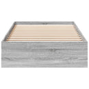 vidaXL szürke sonoma színű szerelt fa ágykeret fiókokkal 90 x 200 cm
