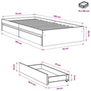 vidaXL barna tölgyszínű szerelt fa ágykeret 75 x 190 cm